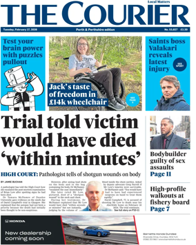 Cover of The Courier & Advertiser (Perth and Perthshire Edition)