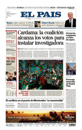 Cover of El Pais (Uruguay)