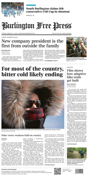 Cover of Burlington Free Press