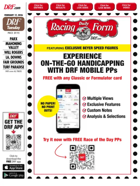 Cover of Daily Racing Form National Digital Edition