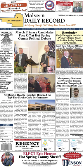 Cover of Malvern Daily Record