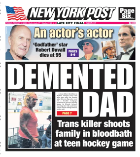 Cover of New York Post