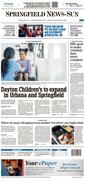 Cover of Springfield News-Sun