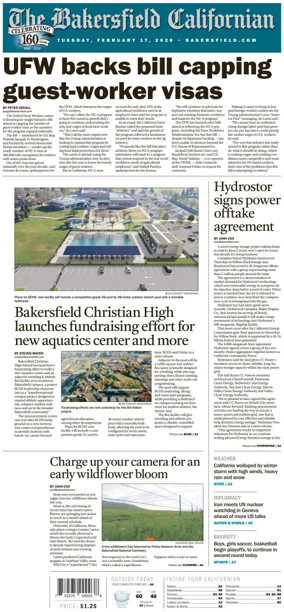 Cover of The Bakersfield Californian