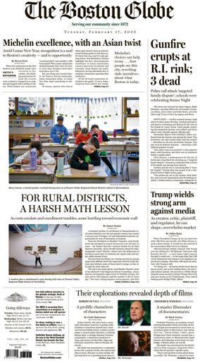 Cover of The Boston Globe