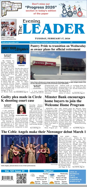 Cover of The Evening Leader