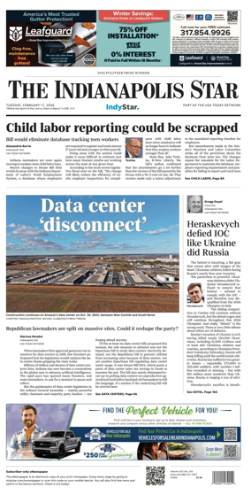 Cover of The Indianapolis Star