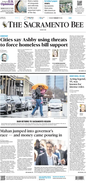 Cover of The Sacramento Bee