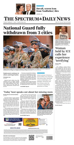 Cover of The Spectrum & Daily News