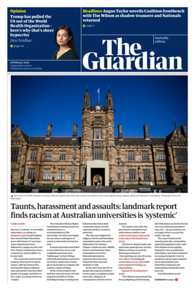 Cover of The Guardian Australia