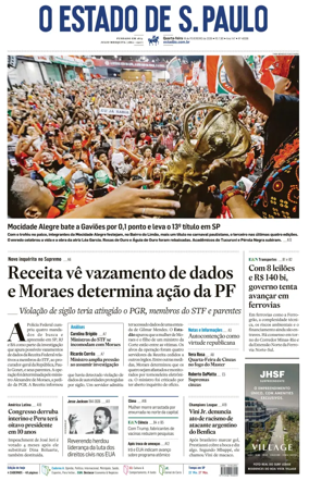 Cover of O Estado de S. Paulo