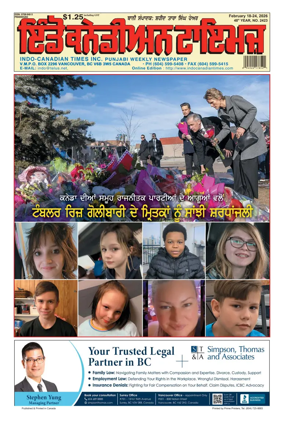 Cover of Indo-Canadian Times