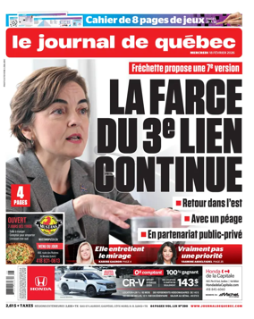 Cover of Le Journal de Quebec