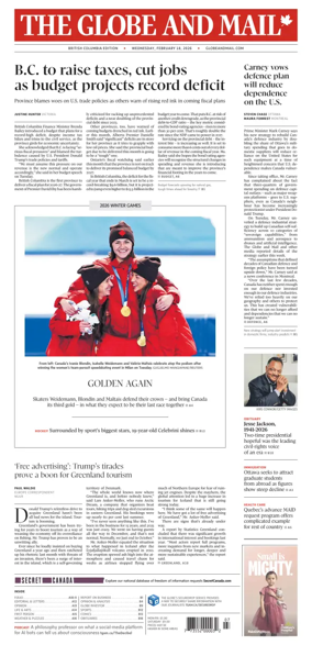 Cover of The Globe and Mail (BC Edition)