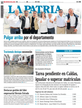 Cover of La Patria (Colombia)