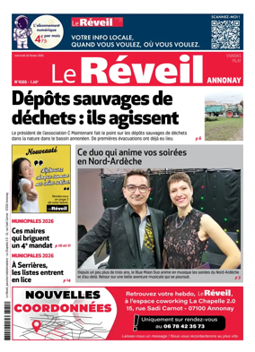 Cover of Le Reveil du Vivarais – edition Annonay