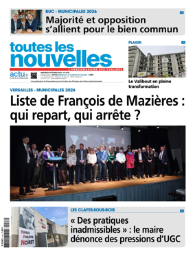Cover of Toutes les Nouvelles (Versailles / Saint-Quentin-en-Yvelines)