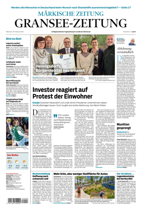 Cover of Gransee-Zeitung