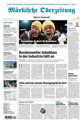 Cover of Markische Oderzeitung Spree-Journal