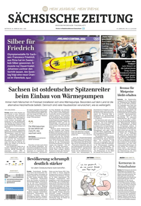 Cover of Sachsische Zeitung (Hoyerswerda)