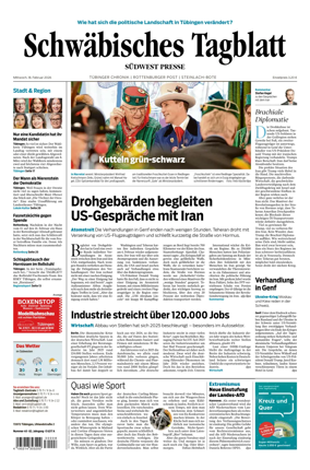Cover of Schwabisches Tagblatt - Tubinger Chronik