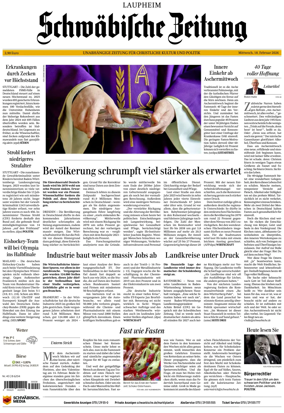Cover of Schwabische Zeitung (Laupheim)