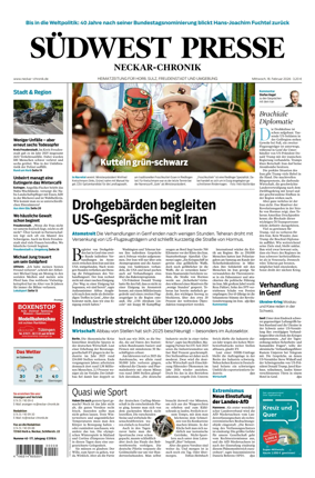 Cover of SUDWEST PRESSE - Neckar-Chronik