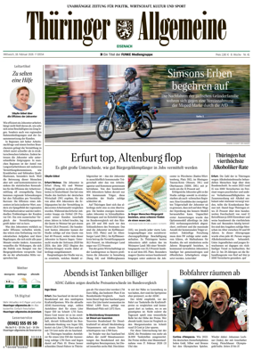 Cover of Thuringer Allgemeine (Eisenach)