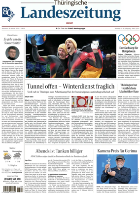 Cover of Thuringische Landeszeitung (Erfurt)