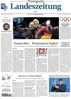 Cover of Thuringische Landeszeitung (Weimar)