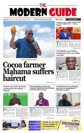 Cover of The Modern Guide Newspaper (Ghana)