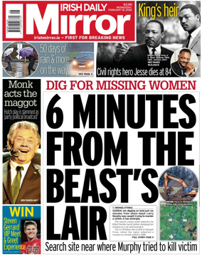 Cover of Irish Daily Mirror