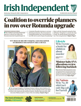 Cover of Irish Independent