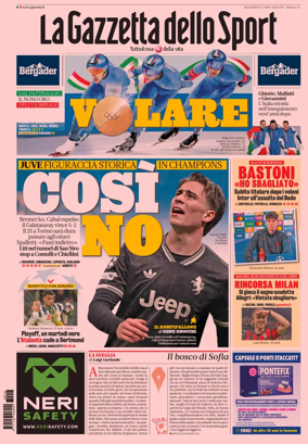 Cover of La Gazzetta dello Sport