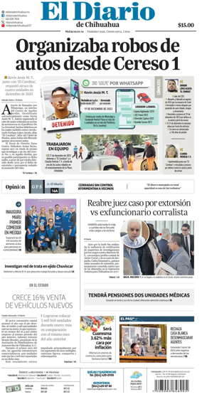 Cover of El Diario de Chihuahua