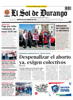 Cover of El Sol de Durango