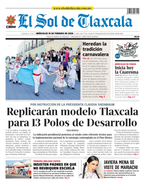 Cover of El Sol de Tlaxcala