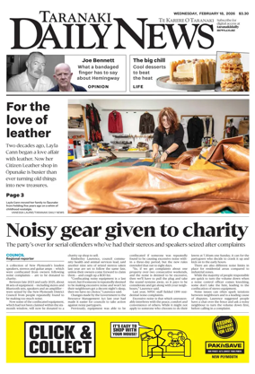 Cover of Taranaki Daily News