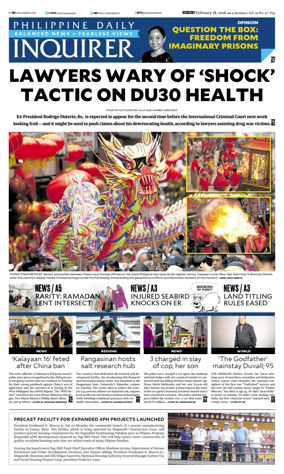 Cover of Philippine Daily Inquirer