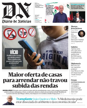 Cover of Diario de Noticias