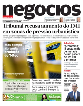 Cover of Jornal de Negocios
