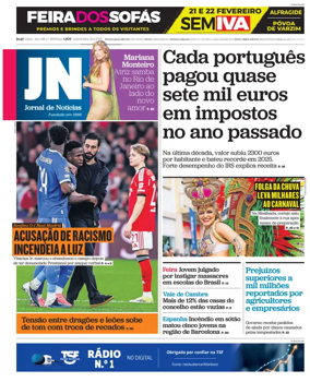 Cover of Jornal de Noticias