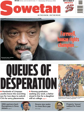Cover of Sowetan