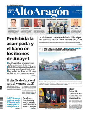 Cover of Diario del Alto Aragon