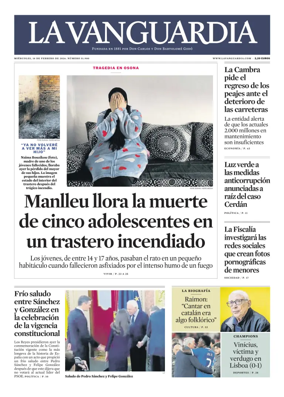 Cover of La Vanguardia