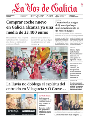 Cover of La Voz de Galicia (Arousa)