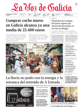 Cover of La Voz de Galicia (Deza)