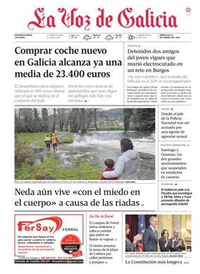 Cover of La Voz de Galicia (Ferrol)