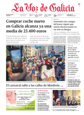 Cover of La Voz de Galicia (Monforte)