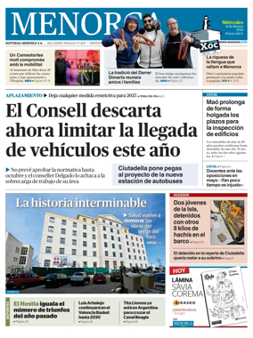Cover of Menorca Diario Insular